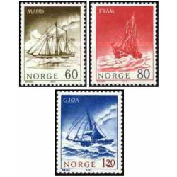 3 عدد  تمبر کشتی های قطبی نروژی - نروژ 1972 قیمت 4.94 دلار