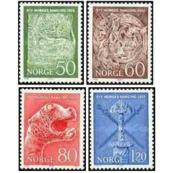4 عدد  تمبر هزار و صدمین سالگرد اتحاد نروژ - نروژ 1972 قیمت 3.85 دلار
