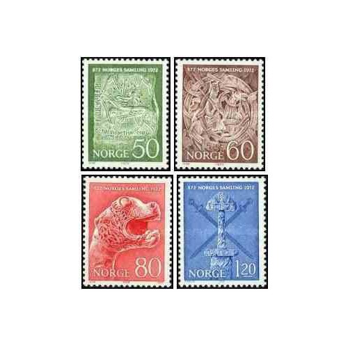 4 عدد تمبر هزار و صدمین سالگرد اتحاد نروژ - نروژ 1972 قیمت 3.85 دلار 4 عدد تمبر هزار و صدمین سالگرد اتحاد نروژ - نروژ 1972 قیمت 3.85 دلار