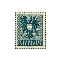 1 عدد تمبر سری پستی دولت رنر - 3pfg - اتریش 1945