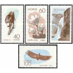 4 عدد  تمبر حفاظت از طبیعت - نروژ 1970 قیمت 5.7 دلار