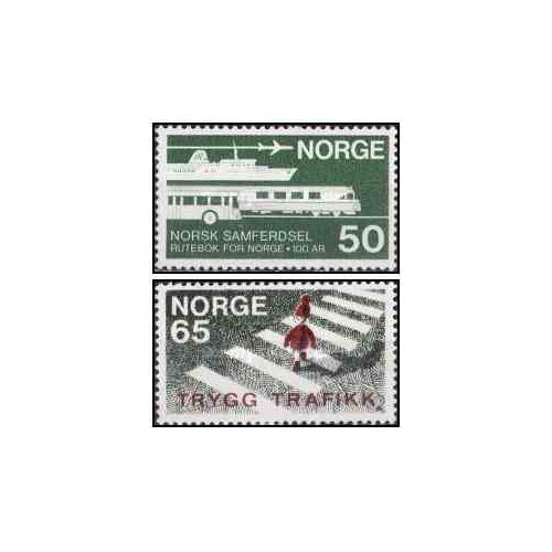2 عدد  تمبر ترافیک - نروژ 1969