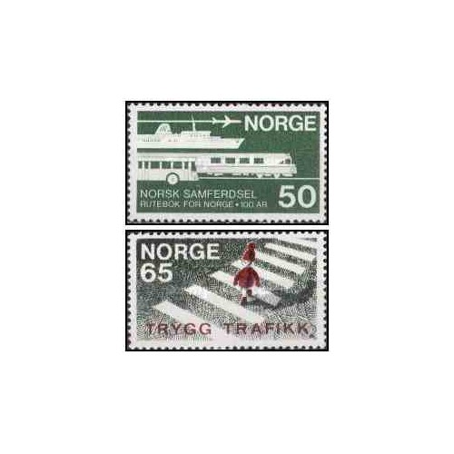 2 عدد تمبر ترافیک - نروژ 1969 2 عدد تمبر ترافیک - نروژ 1969