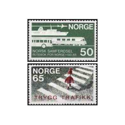2 عدد  تمبر ترافیک - نروژ 1969