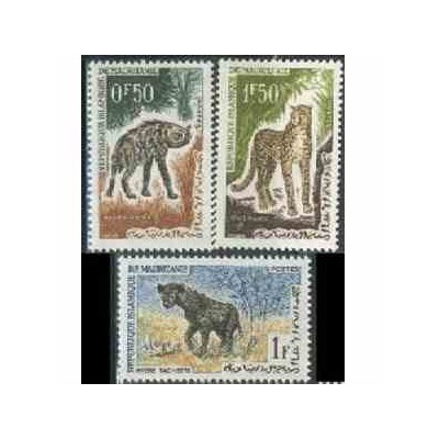 3 عدد تمبر حیوانات - موریتانی  1963
