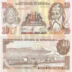 اسکناس 10 لمپیراس - هندوراس 2006