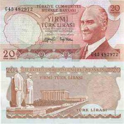 اسکناس 20 لیر - ترکیه 1974