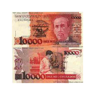 اسکناس 10000 کروزادوس - برزیل 1989 