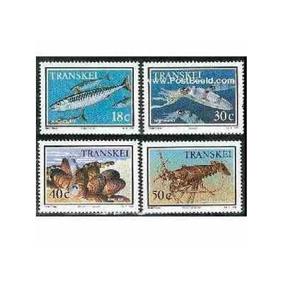 4 عدد تمبر آبزیان - ترنسکی - آفریقای جنوبی  1989