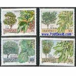 4 عدد تمبر درختان - ترنسکی - آفریقای جنوبی 1989 