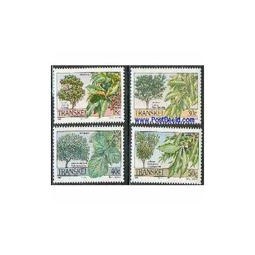 4 عدد تمبر درختان - ترنسکی - آفریقای جنوبی 1989 