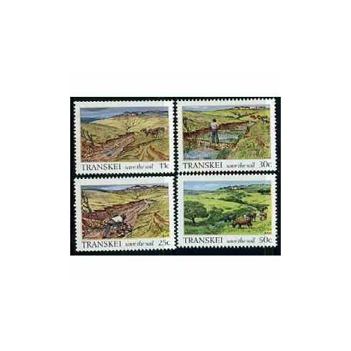 4 عدد تمبر حفظ خاک - ترنسکی - آفریقای جنوبی 1985 