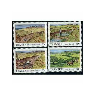 4 عدد تمبر حفظ خاک - ترنسکی - آفریقای جنوبی 1985 