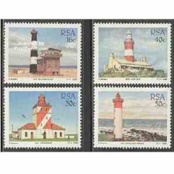 4 عدد تمبر فانوس دریایی - آفریقا جنوبی 1988 