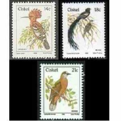 3 عدد تمبر سری پستی پرنده - سیسکی آفریقای جنوبی 86- 89- 90 
