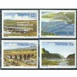 4 عدد تمبر پلها - ترنسکی - آفریقای جنوبی 1985
