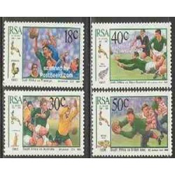 4 عدد تمبر راگبی - آفریقا ج 1989