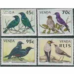 4 عدد تمبر پرندگان - وندا - آفریقای جنوبی 1994