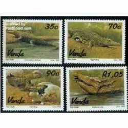  4 عدد تمبر کروکودیل - وندا - آفریقای جنوبی 1992