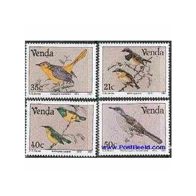 4 عدد تمبر پرندگان - وندا 1991 