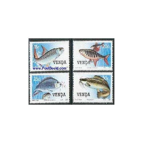 4 عدد تمبر ماهیها - وندا 1987