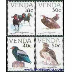 4 عدد تمبر پرندگان - وندا 1989 