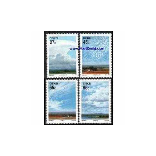 4 عدد تمبر ابرها - آفریقای جنوبی - سیسکی 1992 