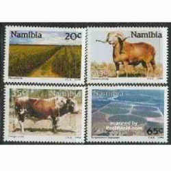 4 عدد تمبر کشاورزی - نامیبیا 1990