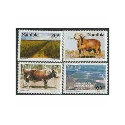 4 عدد تمبر کشاورزی - نامیبیا 1990