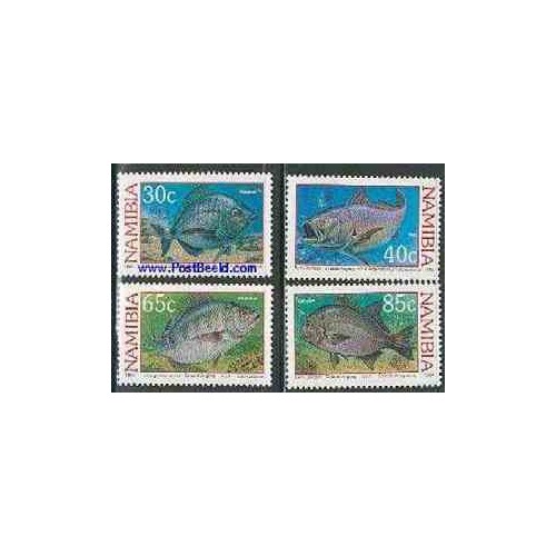 4 عدد تمبر ماهی - نامیبیا 1994