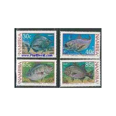 4 عدد تمبر ماهی - نامیبیا 1994