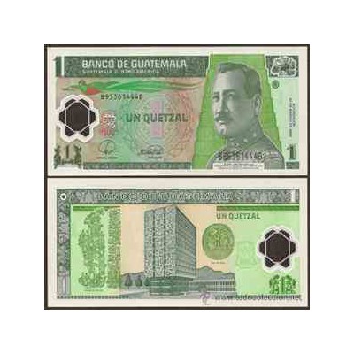 اسکناس پلیمر 1 کواتزال  - گواتمالا 2006