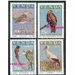  4 عدد تمبر پرندگان مهاجر - آفریقای جنوبی - وندا 1984 