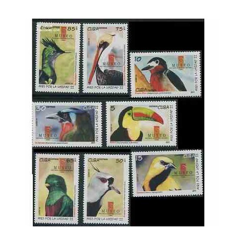 8 عدد تمبر پرندگان - کوبا 2011 