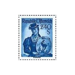 1 عدد تمبر سری پستی لباس های ملی - 2.4S - اتریش 1951