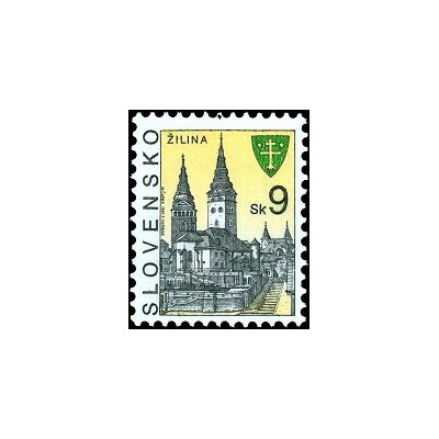1 عدد  تمبر سری پ شهرها - زیلینا - اسلواکی 1997
