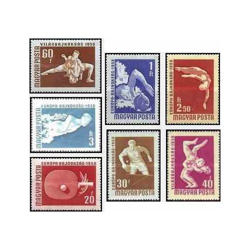 7عدد تمبر ورزشی- مجارستان 1958