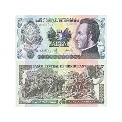 اسکناس خارجی 5 لمپیراس - هندوراس 2008