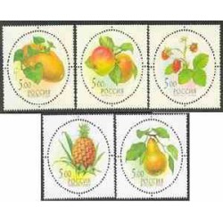 5 عدد تمبر معطر میوه ها - با بوی میوه - روسیه 2003  