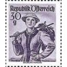 1 عدد تمبر سری پستی لباس های ملی - 30g - اتریش 1950