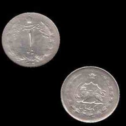 سکه نقره 1 ریال محمد رضا شاه 1327 ه ش بانکی