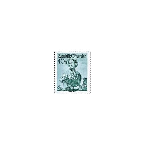 1 عدد تمبر سری پستی لباس های ملی - 40g - اتریش 1949