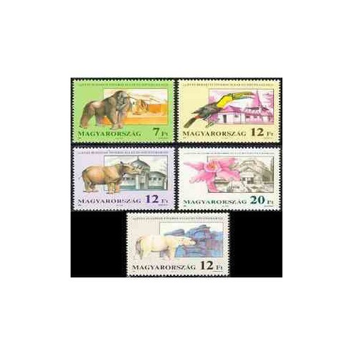 5 عدد تمبر باغ وحش و باغ گیاه شناسی - مجارستان 1991 5 عدد تمبر باغ وحش و باغ گیاه شناسی - مجارستان 1991