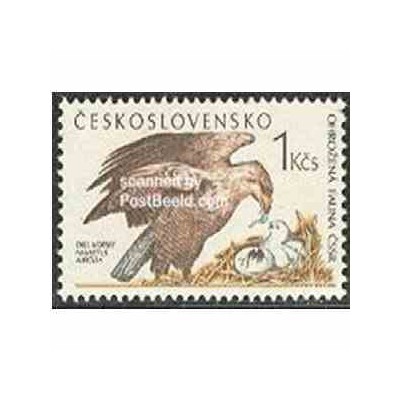 1 عدد تمبر عقاب دریائی - چک اسلواکی 1989 