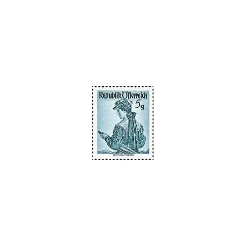 1 عدد تمبر سری پستی لباس های ملی - 5g - اتریش 1949