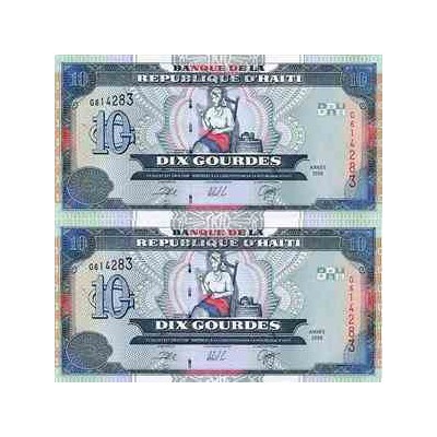 اسکناس 10 گوردس - هائیتی 2000
