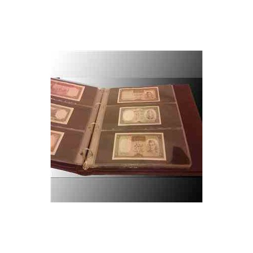 آلبوم کلاسوری اسکناس طرح چرم 10 برگ 3 خانه - ورق مشکی آلبوم کلاسوری اسکناس طرح چرم 10 برگ 3 خانه - ورق مشکی