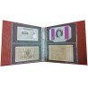 آلبوم کلاسوری اسکناس و پاکت با کلاسور طرح چرم  10 برگ 2 خانه - ورق مشکی
