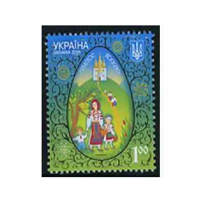 1 عدد تمبر عید پاک - اوکراین 2008  