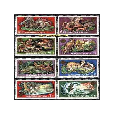  8 عدد تمبر شکار - مجارستان 1971